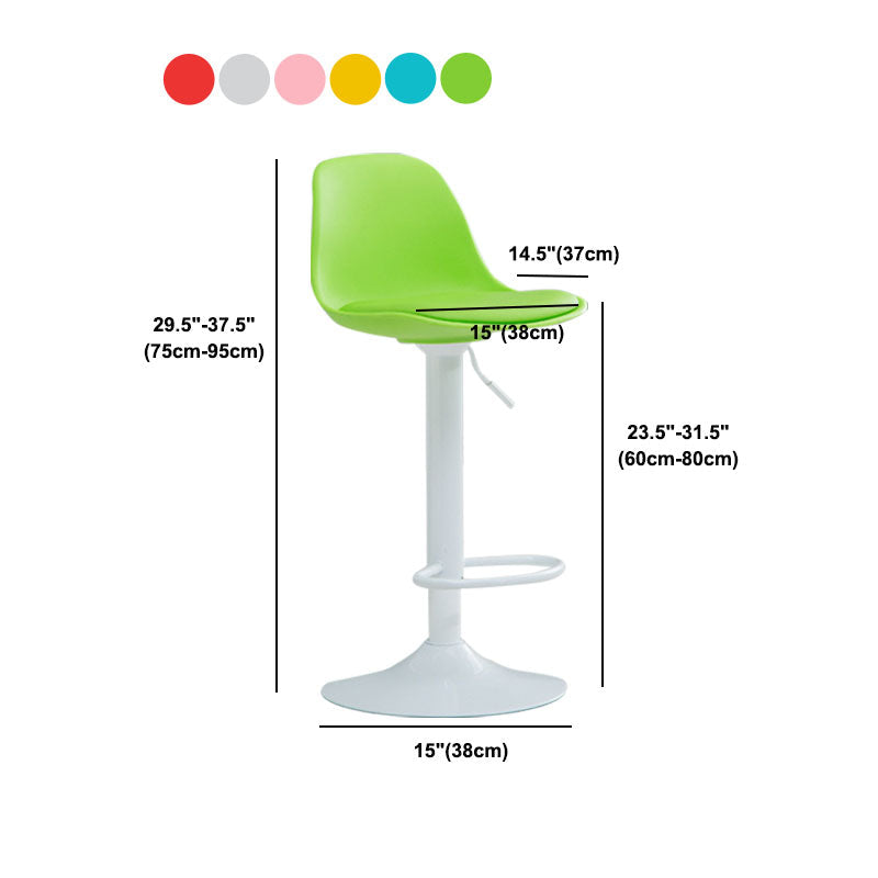 コンテンポラリーメタリーバースツールローバックフェイクレザークッションフットレストスツール