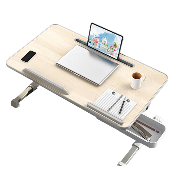 T-vorm schrijfde bureau eigentijds kunstmatig hout en metalen kantoor bureau vouwen verstelbaar