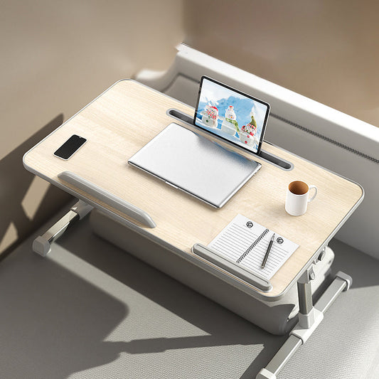 Escritorio de escritura en forma de T escritorio artificial de madera artificial y escritorio de oficina de metal plegable ajustable