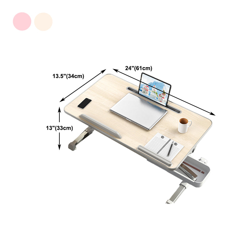 T-vorm schrijfde bureau eigentijds kunstmatig hout en metalen kantoor bureau vouwen verstelbaar
