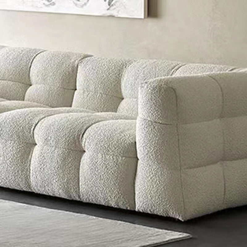 Modern 3/4-seater Tuxedo Arm Sofa Biscuit Back Sofa in Black/White