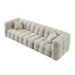 Modern 3/4-seater Tuxedo Arm Sofa Biscuit Back Sofa in Black/White