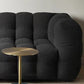 Modern 3/4-seater Tuxedo Arm Sofa Biscuit Back Sofa in Black/White