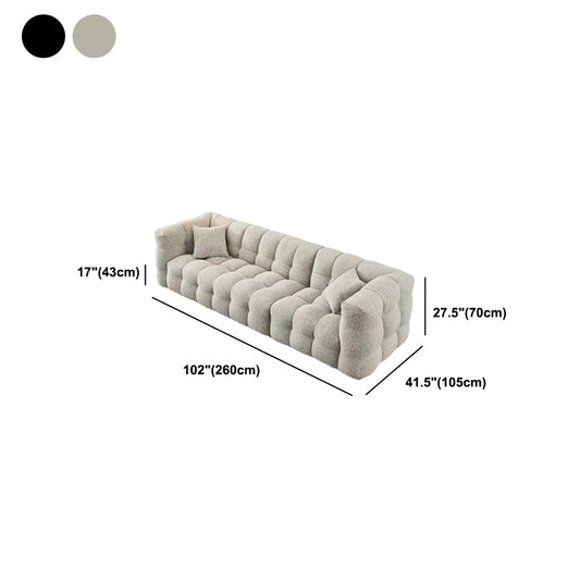 Modernes 3/4-Säer-Tuxedo-Arm-Sofa-Keks-Rücken-Sofa in Schwarz/Weiß