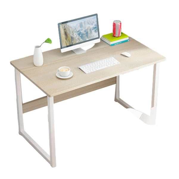 Metal and Wooden Writing Desk Industrial Rectangular Office Desk for Home 39"L x 18"W x 29"H Wood Clearhalo 'furn' 'furn_office_desk' 'Furniture' 'Office Desks' 'Office Furniture' 'office_desk' 5969260