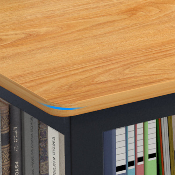 Metal and Wooden Writing Desk Industrial Rectangular Office Desk for Home Clearhalo 'furn' 'furn_office_desk' 'Furniture' 'Office Desks' 'Office Furniture' 'office_desk' 5969265