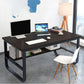 Metal and Wooden Writing Desk Industrial Rectangular Office Desk for Home 47.2"L x 27.6"W x 28.7"H Black Clearhalo 'furn' 'furn_office_desk' 'Furniture' 'Office Desks' 'Office Furniture' 'office_desk' 5969269