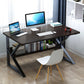 Metal and Wooden Writing Desk Industrial Rectangular Office Desk for Home 47.2"L x 23.5"W x 28.1"H Black Clearhalo 'furn' 'furn_office_desk' 'Furniture' 'Office Desks' 'Office Furniture' 'office_desk' 5969285