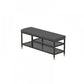 18.5" H Modern Metal Seating Bench Cushioned Entryway Bench with Legs Dark Gray Clearhalo 'Benches' 'Chairs & Seating' 'furn' 'furn_benches' 'Furniture' 'Living Room Furniture' 5969338