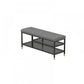 18.5" H Modern Metal Seating Bench Cushioned Entryway Bench with Legs Light Gray Clearhalo 'Benches' 'Chairs & Seating' 'furn' 'furn_benches' 'Furniture' 'Living Room Furniture' 5969340