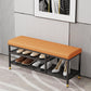 18.5" H Modern Metal Seating Bench Cushioned Entryway Bench with Legs Clearhalo 'Benches' 'Chairs & Seating' 'furn' 'furn_benches' 'Furniture' 'Living Room Furniture' 5969341