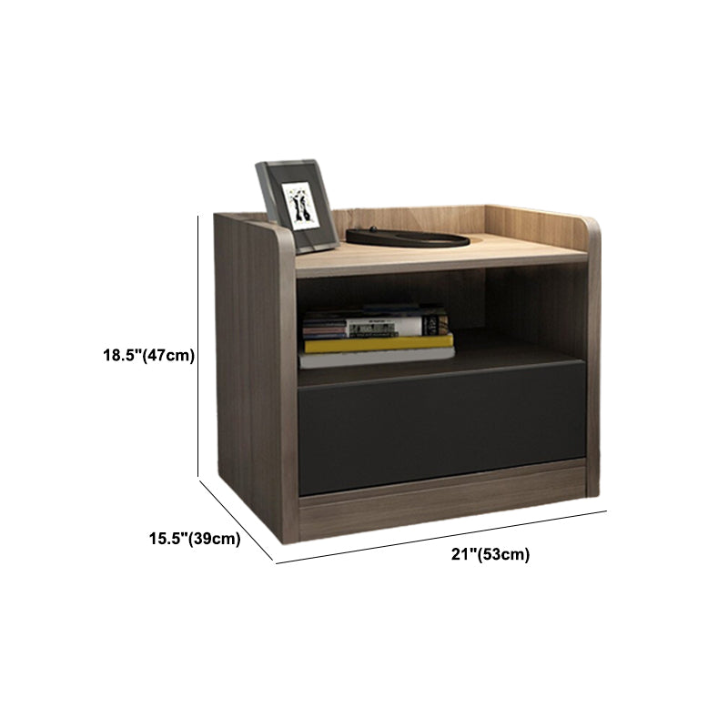 Engineered Wood Bedside Cabinet Industrial Bed Nightstand for Bedroom Clearhalo 'Bedroom Furniture' 'furn' 'furn_night_stand' 'Furniture' 'night_stand' 'Nightstands' 5969381