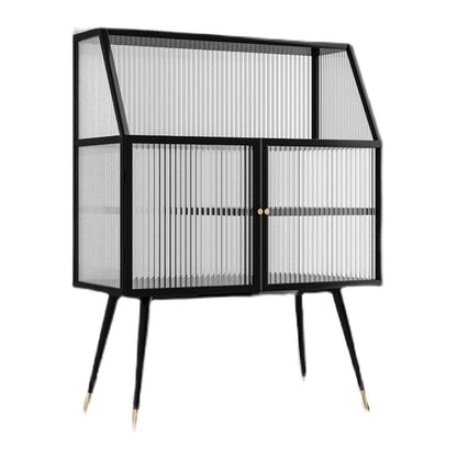 Industrial Display Cabinet 41"H Storage Cabinet for Dining Room 24"L x 14"W x 41"H Clearhalo 'Display & China Cabinets' 'display_china_cabinets' 'furn' 'furn_display_china_cabinets' 'Furniture' 'Kitchen & Dining Furniture' 5969433