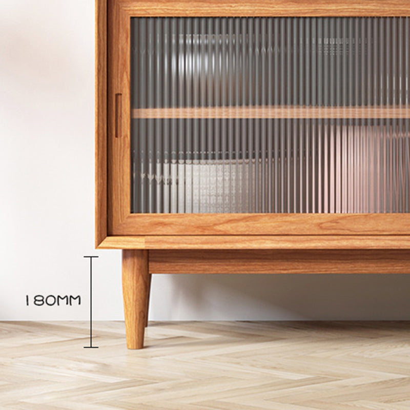 Moderno moderno mobile da pranzo in legno in legno moderno Naturale da 16,5 "con porte con porte