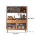 Modern Faux Wood Dining Hutch Standard Natural 16.5" W Hutch Cabinet with Doors