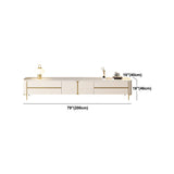 Stand TV in pietra bianco glam TV Media Stand con gambe per soggiorno