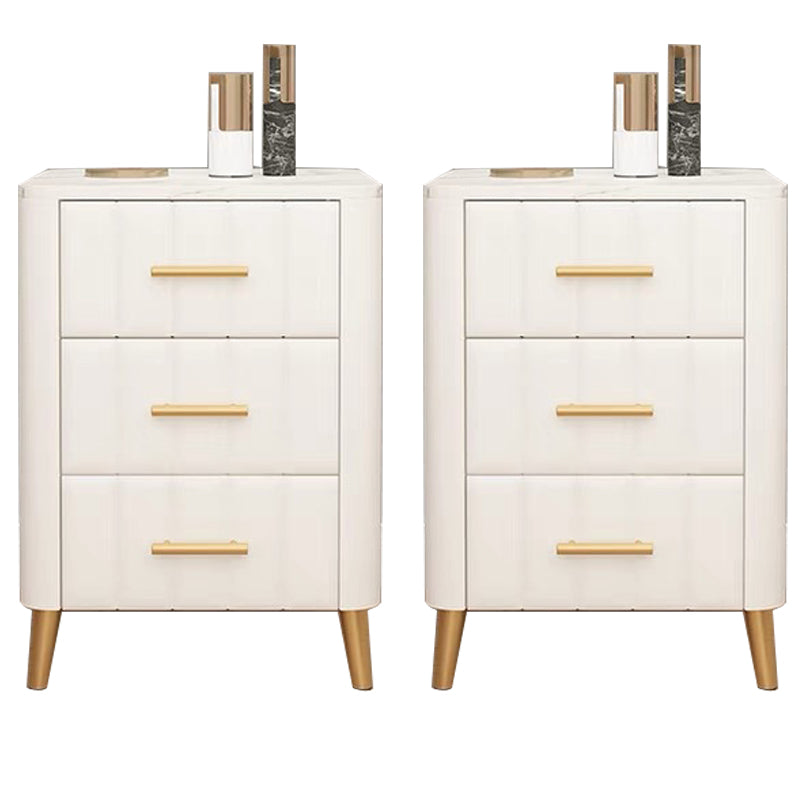 Slate Bedside Cabinet Modern Minimalist Bedside Table with Legs White 2 Piece Set Clearhalo 'Bedroom Furniture' 'furn' 'furn_night_stand' 'Furniture' 'night_stand' 'Nightstands' 5969512