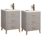 Slate Bedside Cabinet Modern Minimalist Bedside Table with Legs Grey 2 Piece Set Clearhalo 'Bedroom Furniture' 'furn' 'furn_night_stand' 'Furniture' 'night_stand' 'Nightstands' 5969513