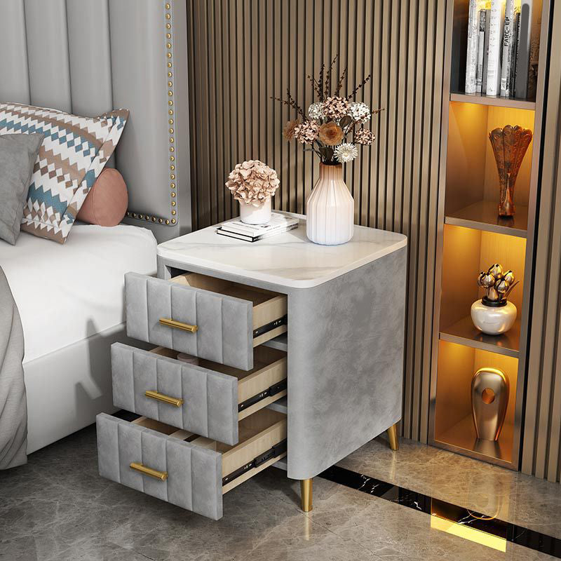 Slate Bedside Cabinet Modern Minimalist Bedside Table with Legs Clearhalo 'Bedroom Furniture' 'furn' 'furn_night_stand' 'Furniture' 'night_stand' 'Nightstands' 5969514