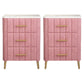 Slate Bedside Cabinet Modern Minimalist Bedside Table with Legs Pink 2 Piece Set Clearhalo 'Bedroom Furniture' 'furn' 'furn_night_stand' 'Furniture' 'night_stand' 'Nightstands' 5969516