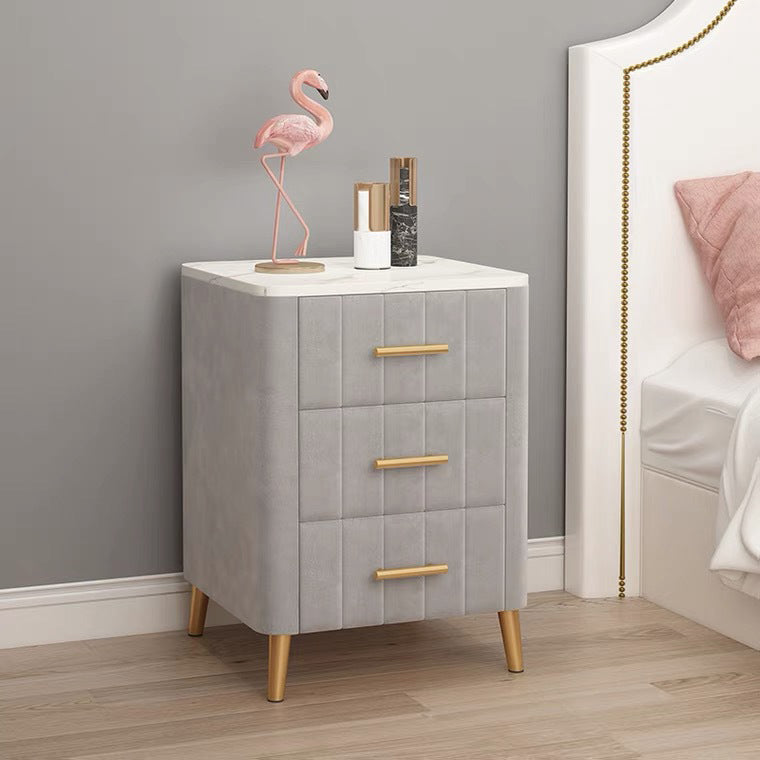 Slate Bedside Cabinet Modern Minimalist Bedside Table with Legs Grey 1 Piece Clearhalo 'Bedroom Furniture' 'furn' 'furn_night_stand' 'Furniture' 'night_stand' 'Nightstands' 5969527