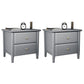 Wooden Bed Nightstand Modern Minimalist Bedside Table with Legs Grey 2 Piece Set Clearhalo 'Bedroom Furniture' 'furn' 'furn_night_stand' 'Furniture' 'night_stand' 'Nightstands' 5969561