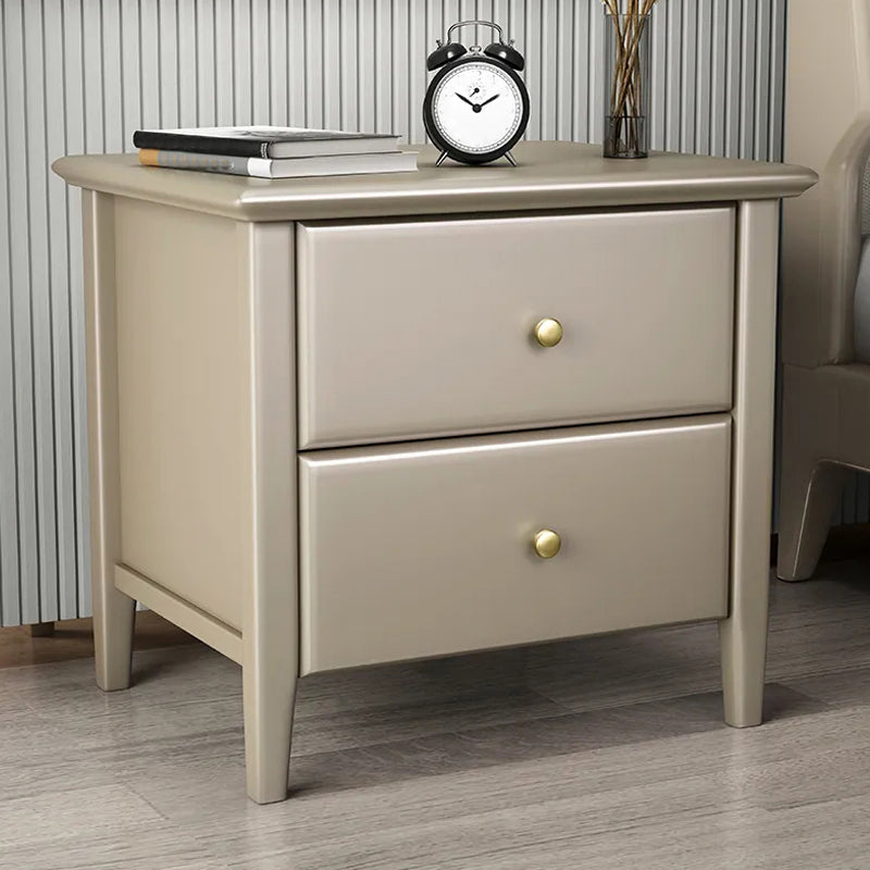 Wooden Bed Nightstand Modern Minimalist Bedside Table with Legs Gold 1 Piece Clearhalo 'Bedroom Furniture' 'furn' 'furn_night_stand' 'Furniture' 'night_stand' 'Nightstands' 5969562