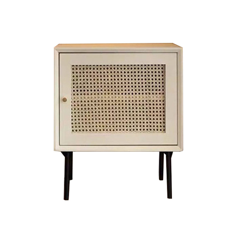 Contemporary Lower Shelf Nightstand Rattan Bedside Cabinet for Bedroom Clearhalo 'Bedroom Furniture' 'furn' 'furn_night_stand' 'Furniture' 'night_stand' 'Nightstands' 5969579