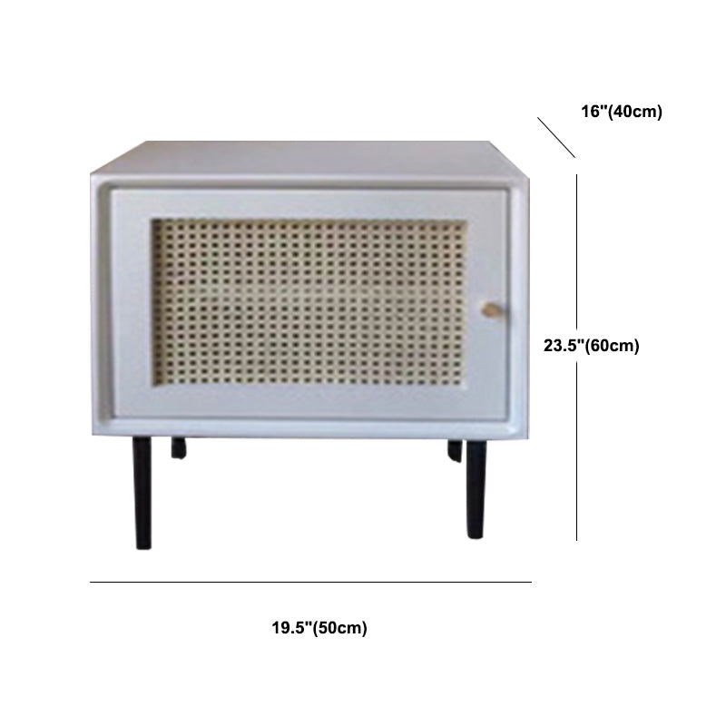 Contemporary Lower Shelf Nightstand Rattan Bedside Cabinet for Bedroom Clearhalo 'Bedroom Furniture' 'furn' 'furn_night_stand' 'Furniture' 'night_stand' 'Nightstands' 5969585