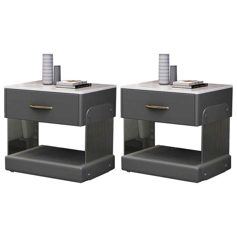 Armoire de chevet de lit moderne en bois massif avec tiroir