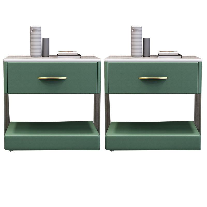 Armoire de chevet de lit moderne en bois massif avec tiroir