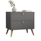 Contemporary Wood Accent Table Nightstand 21.65" Tall Bed Nightstand with 2 Drawers Clearhalo 'Bedroom Furniture' 'furn' 'furn_night_stand' 'Furniture' 'night_stand' 'Nightstands' 5969644
