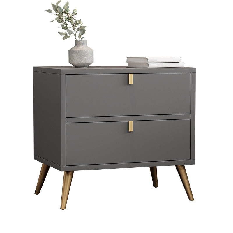Contemporary Wood Accent Table Nightstand 21.65" Tall Bed Nightstand with 2 Drawers Clearhalo 'Bedroom Furniture' 'furn' 'furn_night_stand' 'Furniture' 'night_stand' 'Nightstands' 5969644