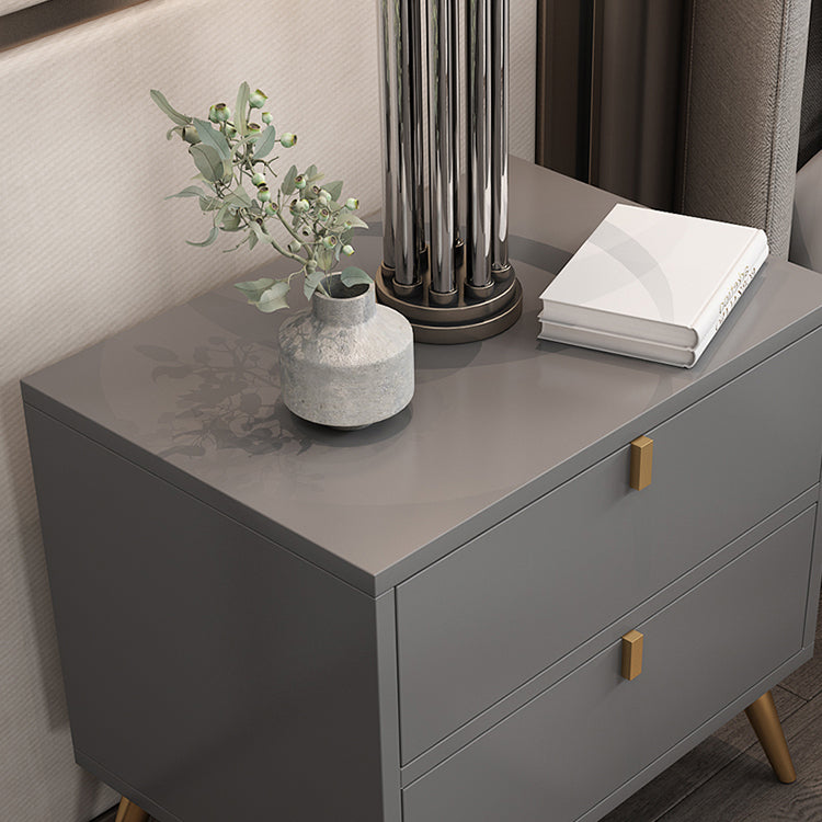 Contemporary Wood Accent Table Nightstand 21.65" Tall Bed Nightstand with 2 Drawers Clearhalo 'Bedroom Furniture' 'furn' 'furn_night_stand' 'Furniture' 'night_stand' 'Nightstands' 5969648