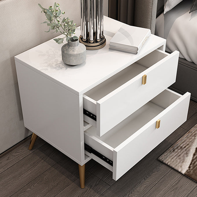Contemporary Wood Accent Table Nightstand 21.65" Tall Bed Nightstand with 2 Drawers Clearhalo 'Bedroom Furniture' 'furn' 'furn_night_stand' 'Furniture' 'night_stand' 'Nightstands' 5969649