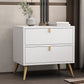 Contemporary Wood Accent Table Nightstand 21.65" Tall Bed Nightstand with 2 Drawers Clearhalo 'Bedroom Furniture' 'furn' 'furn_night_stand' 'Furniture' 'night_stand' 'Nightstands' 5969650