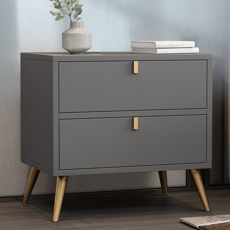 Contemporary Wood Accent Table Nightstand 21.65" Tall Bed Nightstand with 2 Drawers Clearhalo 'Bedroom Furniture' 'furn' 'furn_night_stand' 'Furniture' 'night_stand' 'Nightstands' 5969652
