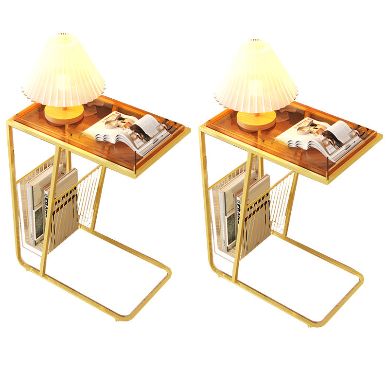 Mesa de acrílico y metal moderno de almacenamiento abierta Gabinete para dormitorio para dormitorio