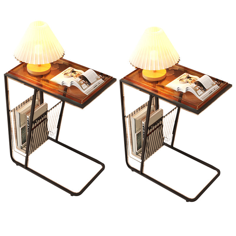 Mesa de acrílico y metal moderno de almacenamiento abierta Gabinete para dormitorio para dormitorio