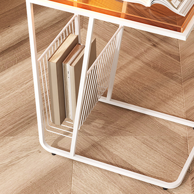 Mesa de acrílico y metal moderno de almacenamiento abierta Gabinete para dormitorio para dormitorio