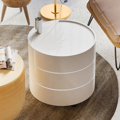 Modern acryl nachtkastje multi-level opslag accenttafel nachtkastje voor woonkamer