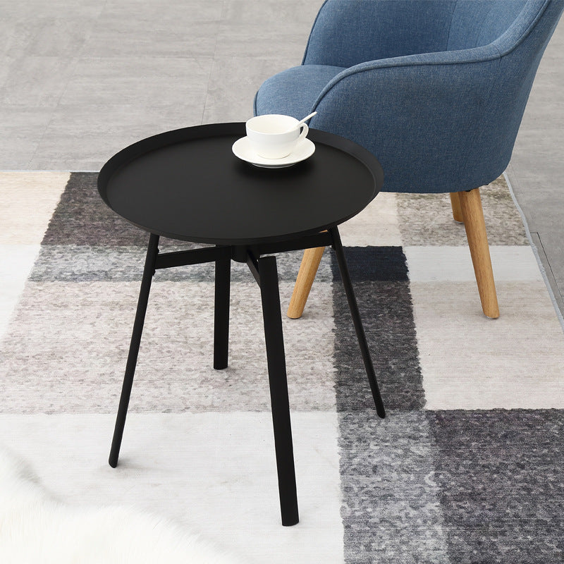 Industrial Metal Bed Nightstand 19.68" Tall Accent Table Nightstand 19.1"L x 19.1"W x 19.7"H Black 1 Piece Clearhalo 'Bedroom Furniture' 'furn' 'furn_night_stand' 'Furniture' 'night_stand' 'Nightstands' 5969712