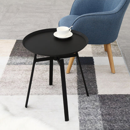 Industrial Metal Bed Nightstand 19.68" Tall Accent Table Nightstand 19.1"L x 19.1"W x 19.7"H Black 1 Piece Clearhalo 'Bedroom Furniture' 'furn' 'furn_night_stand' 'Furniture' 'night_stand' 'Nightstands' 5969712