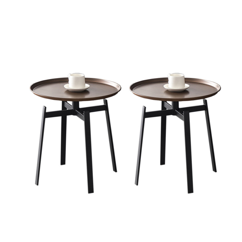 Industrial Metal Bed Nightstand 19.68" Tall Accent Table Nightstand 19.1"L x 19.1"W x 19.7"H Bronze 2 Piece Set Clearhalo 'Bedroom Furniture' 'furn' 'furn_night_stand' 'Furniture' 'night_stand' 'Nightstands' 5969718