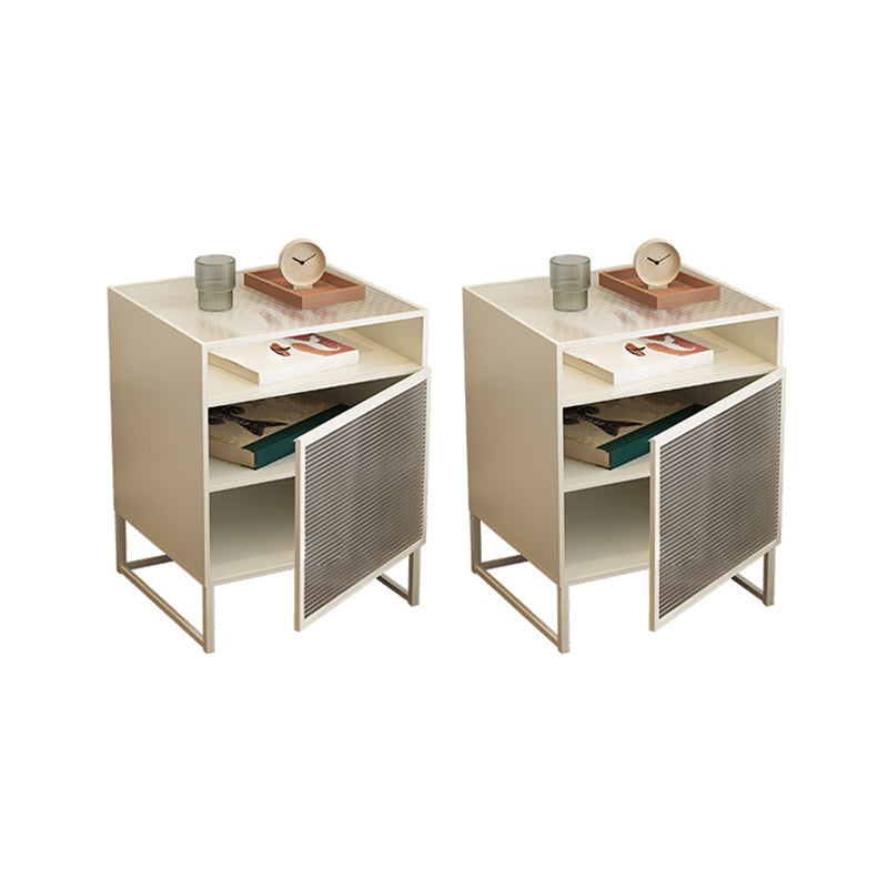 23 "haut de nuit moderne étagère inférieure 1 tiroir en fer table de nuit