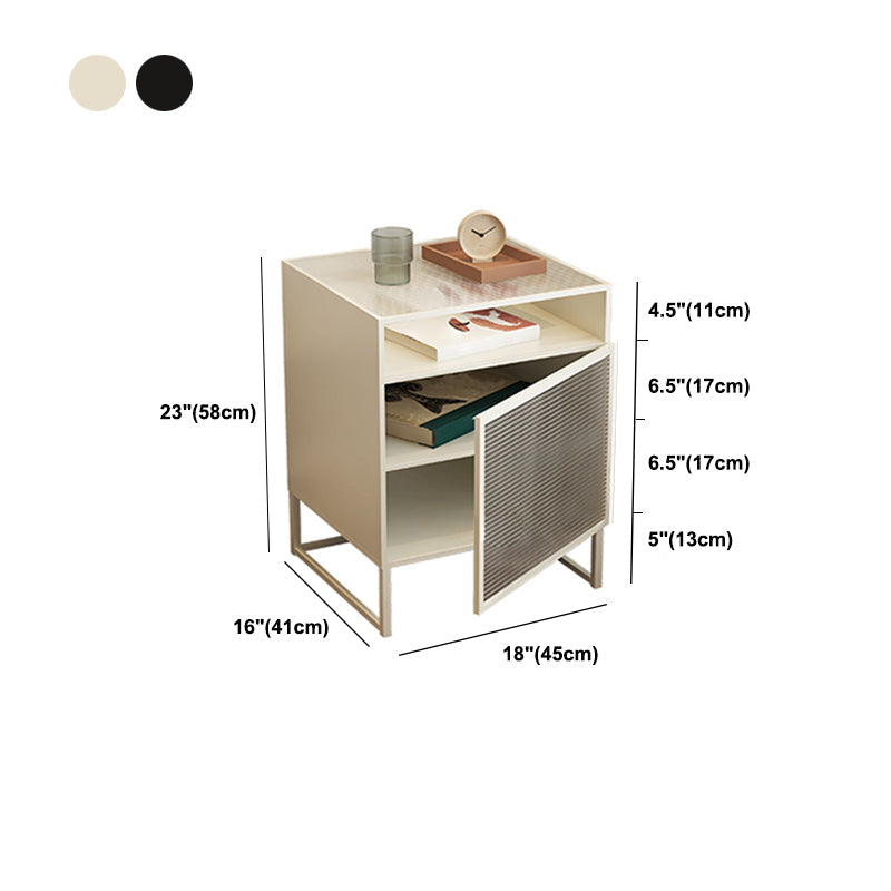 23 "haut de nuit moderne étagère inférieure 1 tiroir en fer table de nuit
