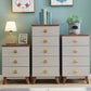 Contemporary Vertical Chest Bedroom Storage Chest in White with Drawers