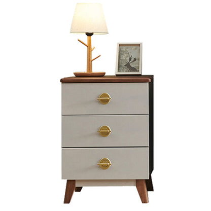 Contemporary Vertical Chest Bedroom Storage Chest in White with Drawers