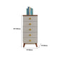 Contemporary Vertical Chest Bedroom Storage Chest in White with Drawers