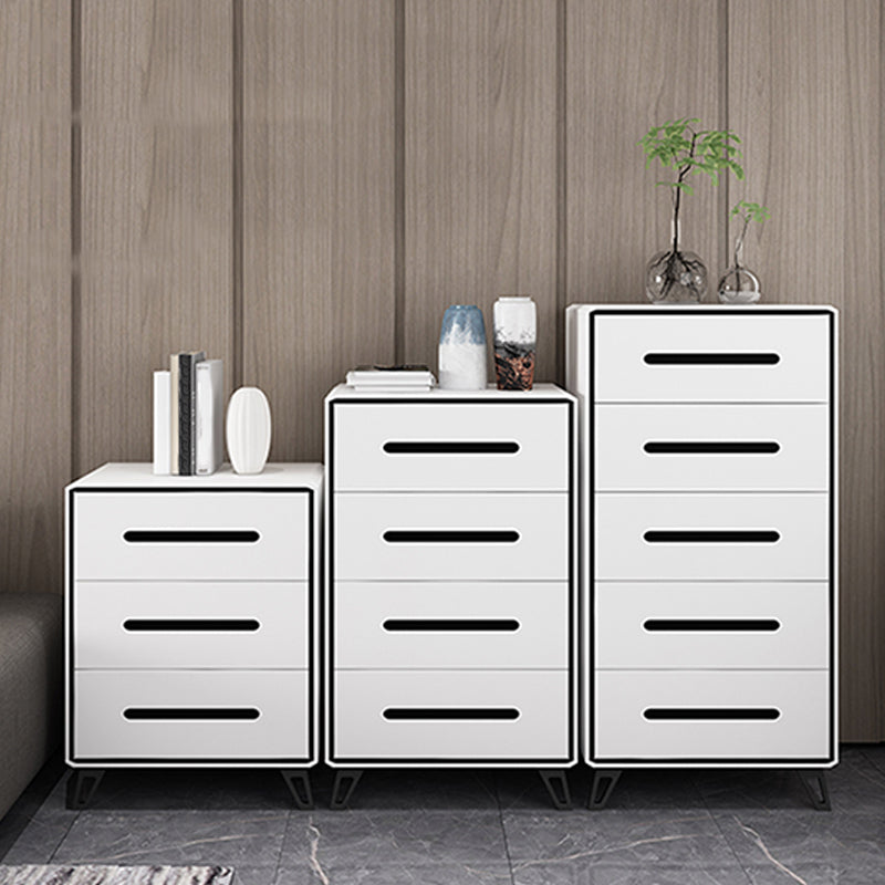 16" W Modern Storage Chest Dresser White Vertical Storage Chest with 3/4/5 Drawers Clearhalo 'Bedroom Furniture' 'Dressers & Chests' 'dressers_chests' 'furn' 'furn_dressers_chests' 'Furniture' 5969864